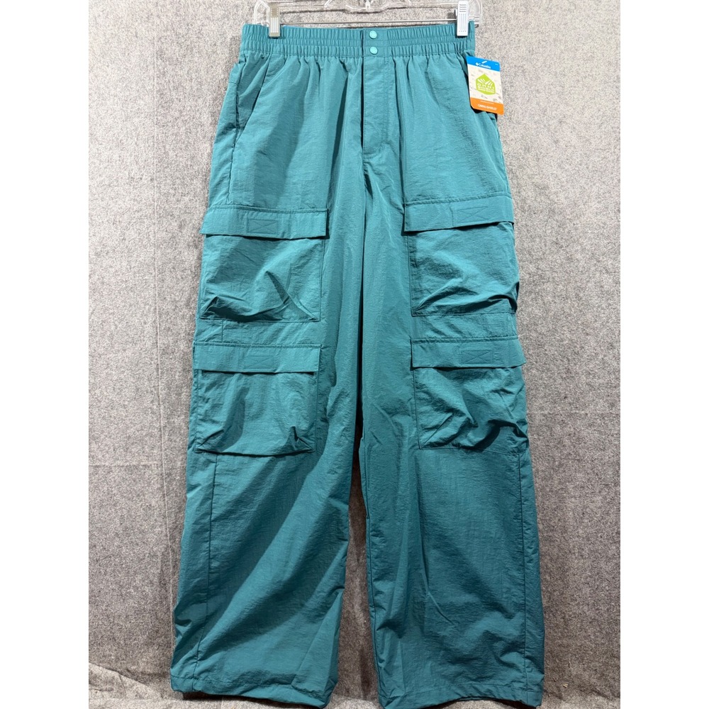 Columbia Elevated View Parachute Pants Womens Small Teal Green Cargo AL5491-364
